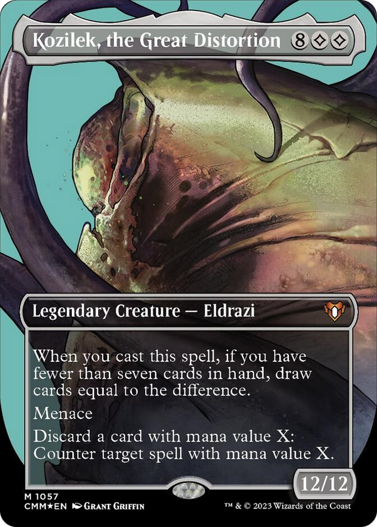 Kozilek, the Great Distortion (Borderless Textured Foil Frame Break) [Commander Masters] | Odin's Place