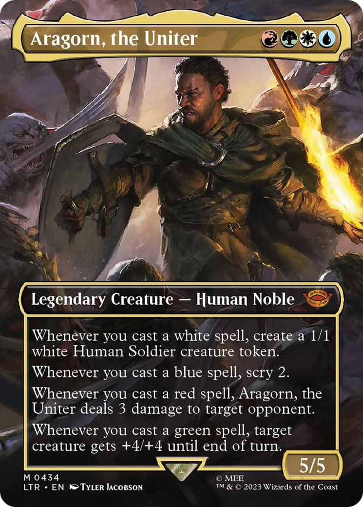 Aragorn, the Uniter (Borderless Alternate Art) [The Lord of the Rings: Tales of Middle-Earth] | Odin's Place