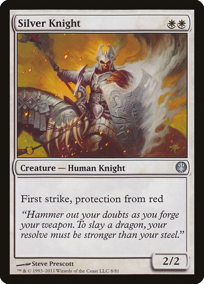 Silver Knight (8) [Duel Decks: Knights vs. Dragons] | Odin's Place