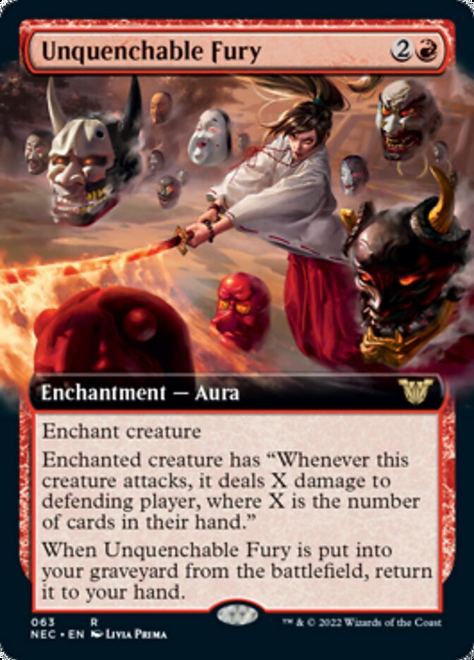 Unquenchable Fury (Extended Art) [Kamigawa: Neon Dynasty Commander] | Odin's Place