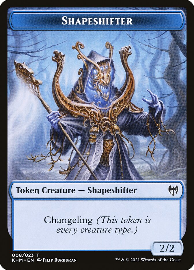 Elf Warrior // Shapeshifter Double-Sided Token [Kaldheim Tokens] | Odin's Place
