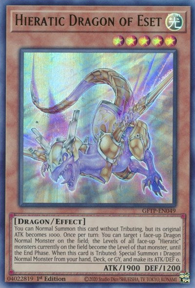 Hieratic Dragon of Eset [GFTP-EN049] Ultra Rare | Odin's Place