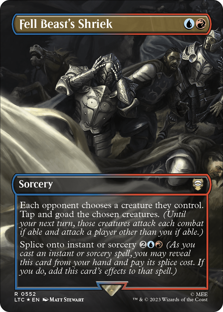 Fell Beast's Shriek (Borderless) (Surge Foil) [The Lord of the Rings: Tales of Middle-Earth Commander] | Odin's Place