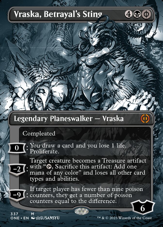 Vraska, Betrayal's Sting (Borderless Manga) [Phyrexia: All Will Be One] | Odin's Place