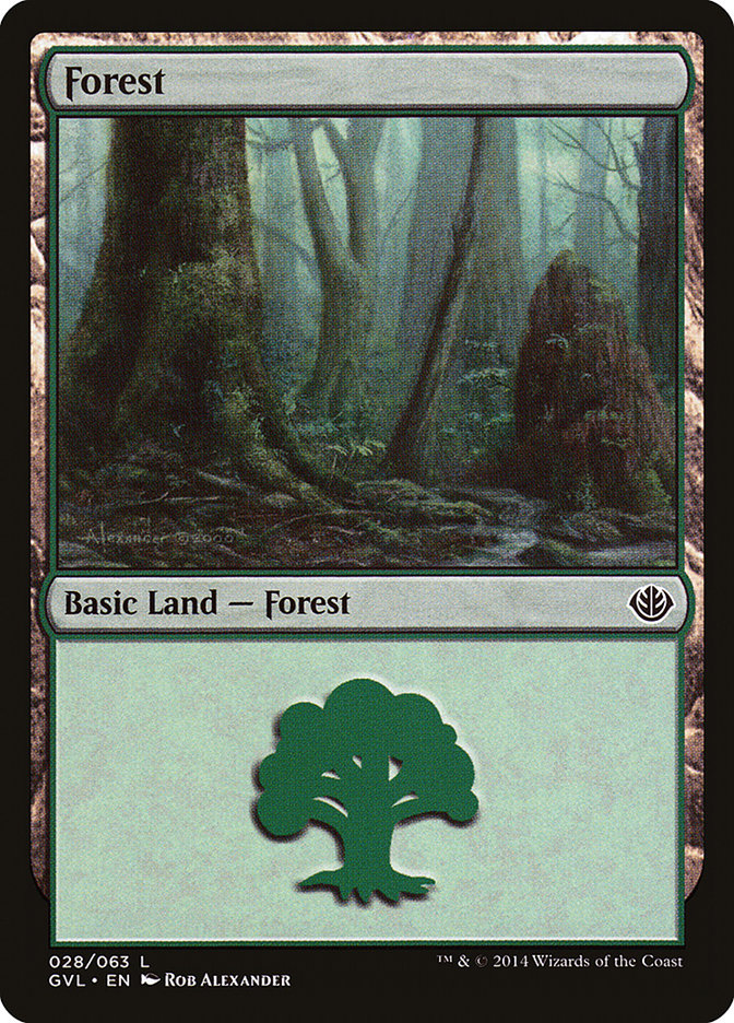 Forest (28) (Garruk vs. Liliana) [Duel Decks Anthology] | Odin's Place