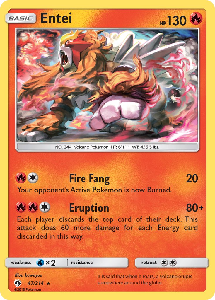 Entei (47/214) (Theme Deck Exclusive) [Sun & Moon: Lost Thunder] | Odin's Place