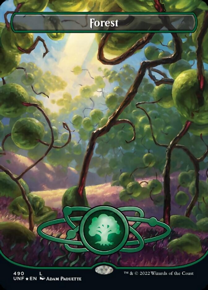 Forest (490) (Planetary Space-ic Land) (Galaxy Foil) [Unfinity] | Odin's Place