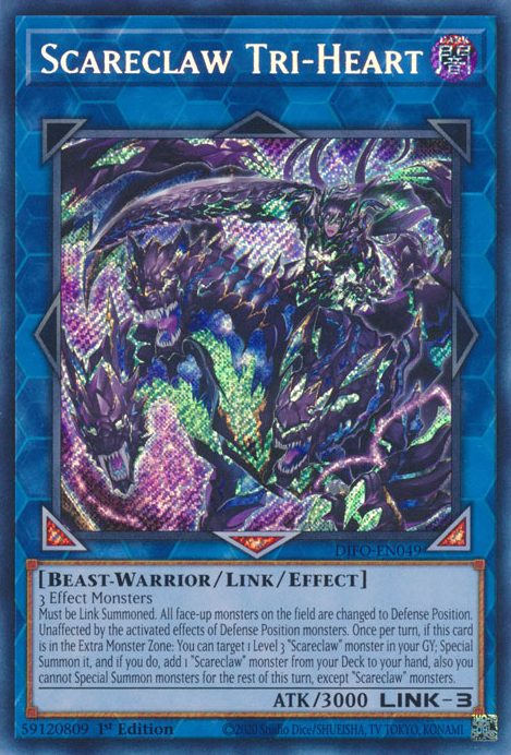 Scareclaw Tri-Heart [DIFO-EN049] Secret Rare | Odin's Place