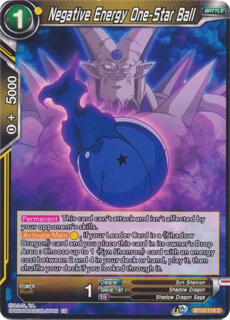 Negative Energy One-Star Ball (BT10-119) [Rise of the Unison Warrior] | Odin's Place