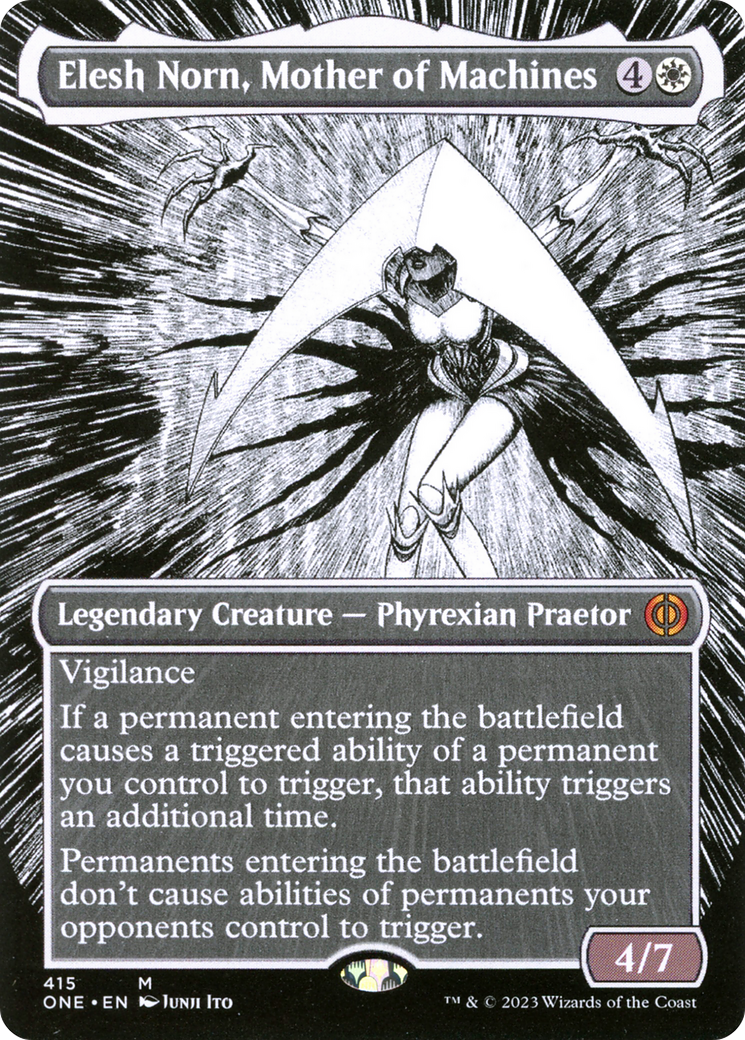 Elesh Norn, Mother of Machines (Borderless Manga) [Phyrexia: All Will Be One] | Odin's Place