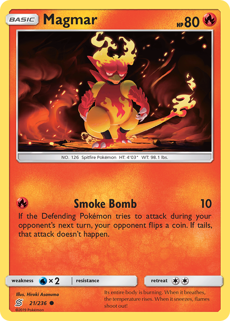 Magmar (21/236) [Sun & Moon: Unified Minds] | Odin's Place