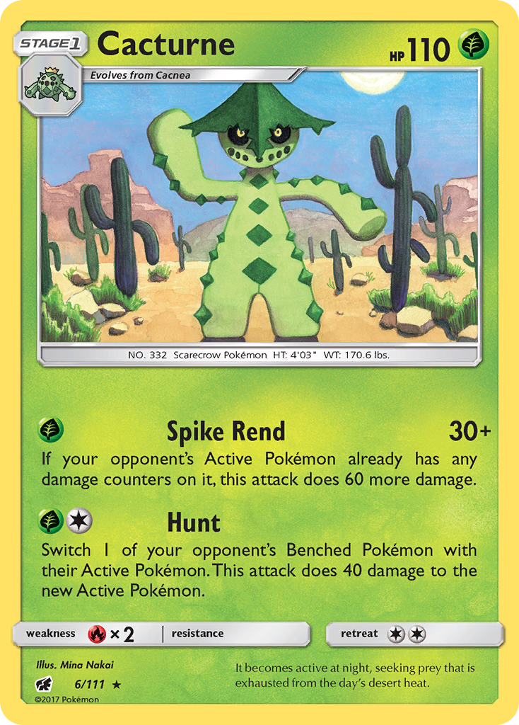 Cacturne (6/111) [Sun & Moon: Crimson Invasion] | Odin's Place