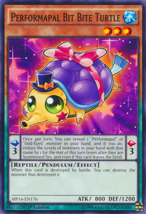 Performapal Bit Bite Turtle [MP16-EN176] Common | Odin's Place