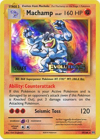 Machamp (59/108) (XY Evolutions Staff Prerelease) [XY: Black Star Promos] | Odin's Place