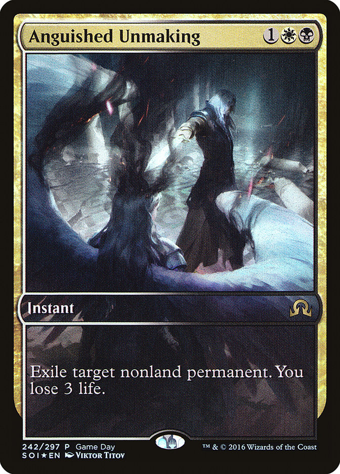 Anguished Unmaking (242) (Game Day) (Full Art) [Shadows over Innistrad Promos] | Odin's Place