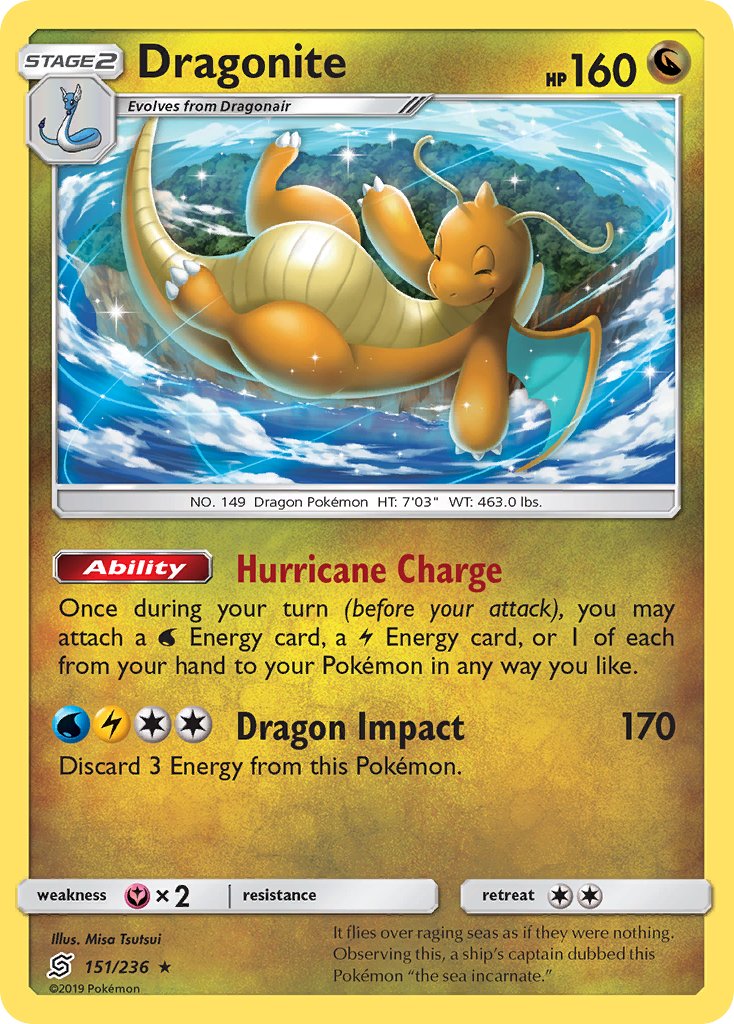 Dragonite (151/236) (Cracked Ice Holo) (Theme Deck Exclusives) [Sun & Moon: Unified Minds] | Odin's Place