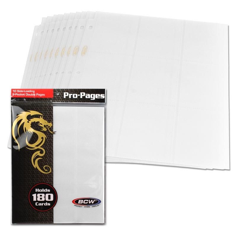 BCW Side-Loading 18-Pocket Pro Pages Assorted Colors | Odin's Place