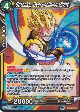 Gotenks, Overwhelming Might (BT10-111) [Rise of the Unison Warrior 2nd Edition] | Odin's Place