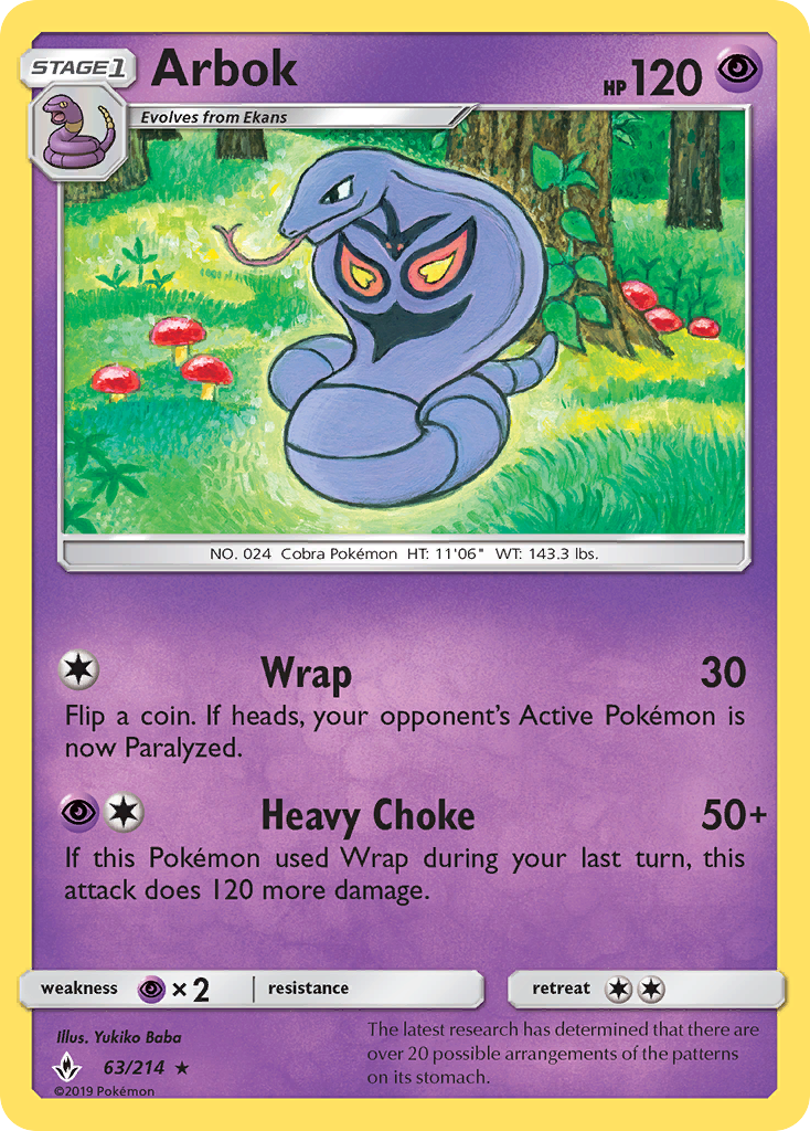 Arbok (63/214) [Sun & Moon: Unbroken Bonds] | Odin's Place