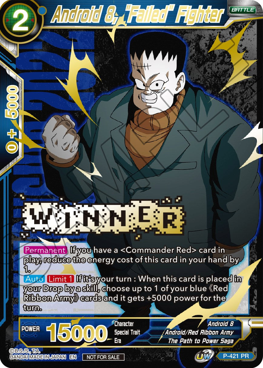 Android 8, "Failed" Fighter (Championship Pack 2022 Vol.2) (Winner Gold Stamped) (P-421) [Promotion Cards] | Odin's Place