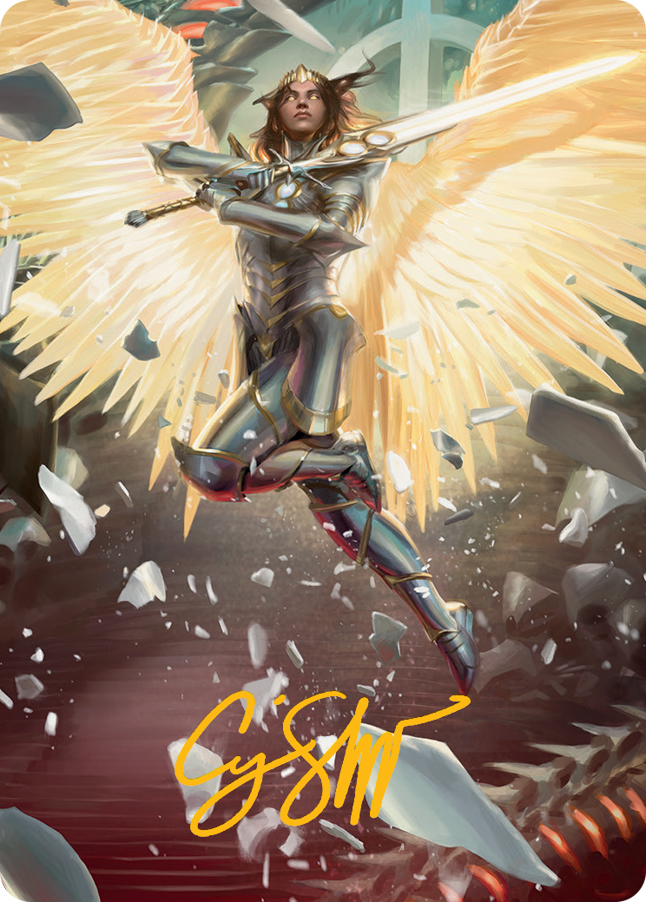 Archangel Elspeth Art Card (Gold-Stamped Signature) [March of the Machine Art Series] | Odin's Place