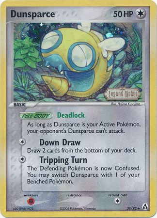 Dunsparce (31/92) (Stamped) [EX: Legend Maker] | Odin's Place