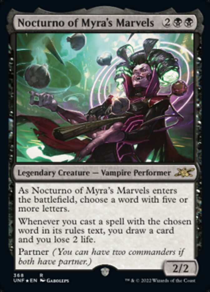 Nocturno of Myra's Marvels (Galaxy Foil) [Unfinity] | Odin's Place