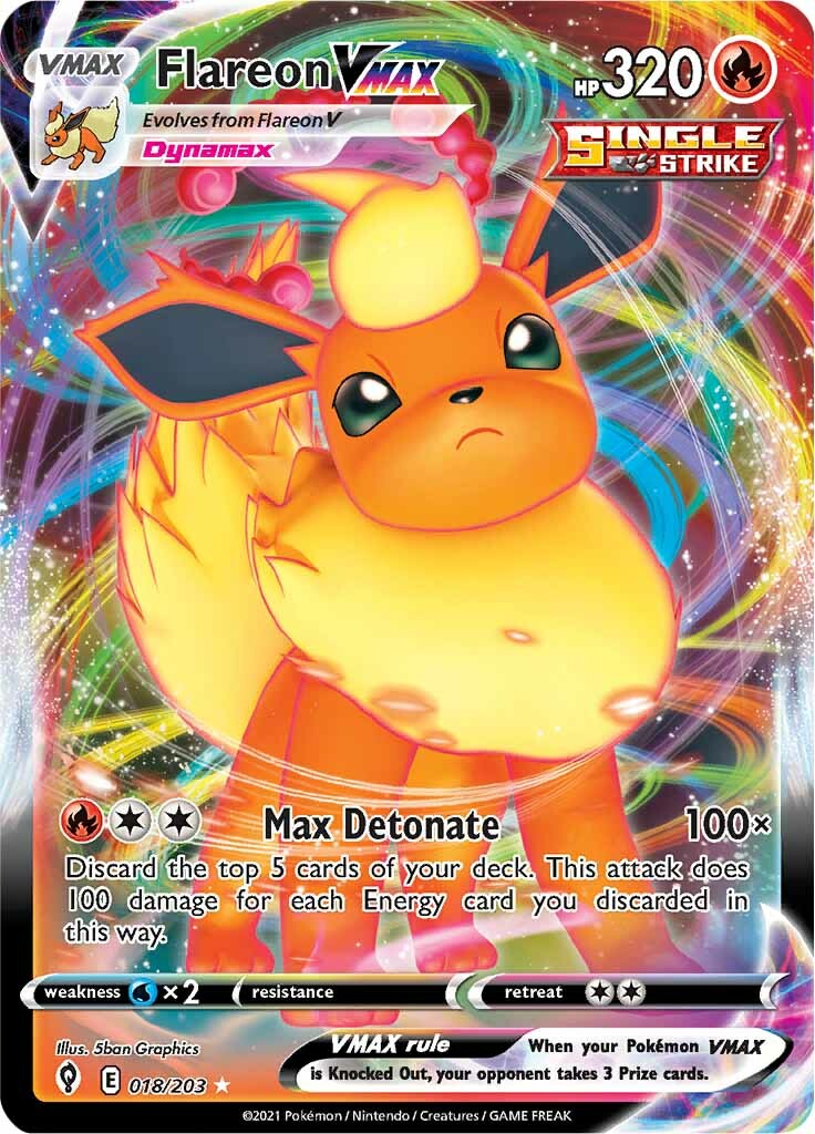Flareon VMAX (018/203) [Sword & Shield: Evolving Skies] | Odin's Place