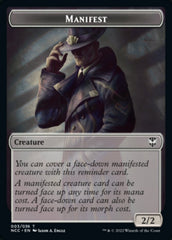 Manifest // Copy Double-Sided Token [Streets of New Capenna Commander Tokens] | Odin's Place