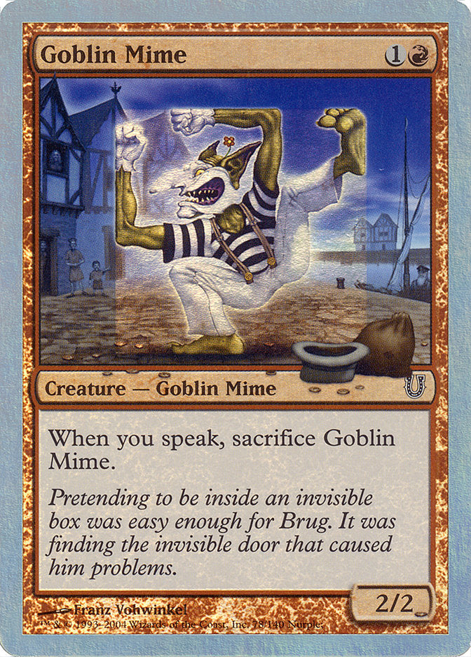Goblin Mime (Alternate Foil) [Unhinged] | Odin's Place