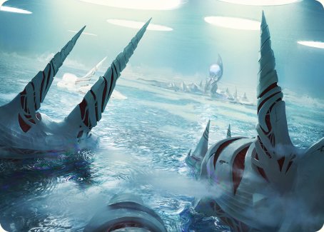 Seachrome Coast Art Card [Phyrexia: All Will Be One Art Series] | Odin's Place