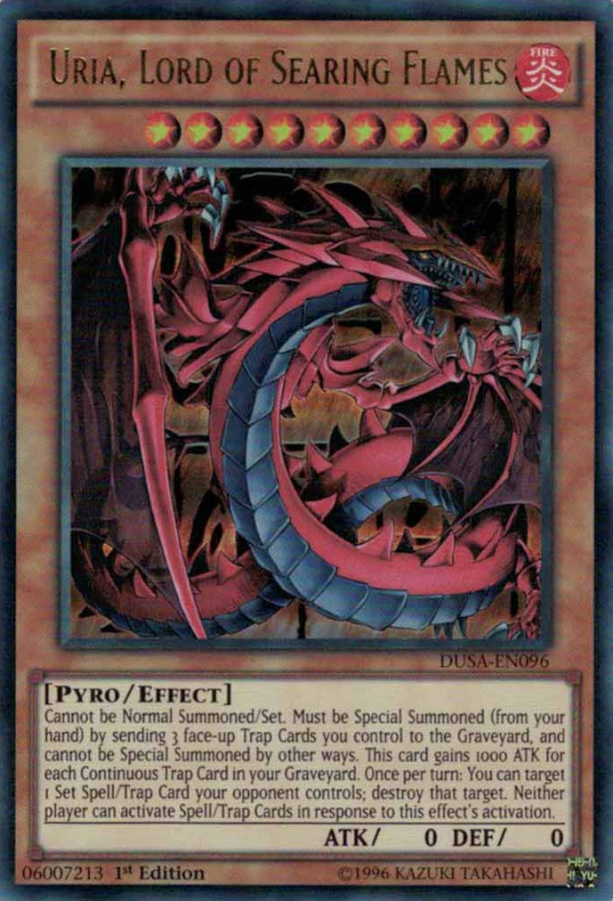Uria, Lord of Searing Flames [DUSA-EN096] Ultra Rare | Odin's Place