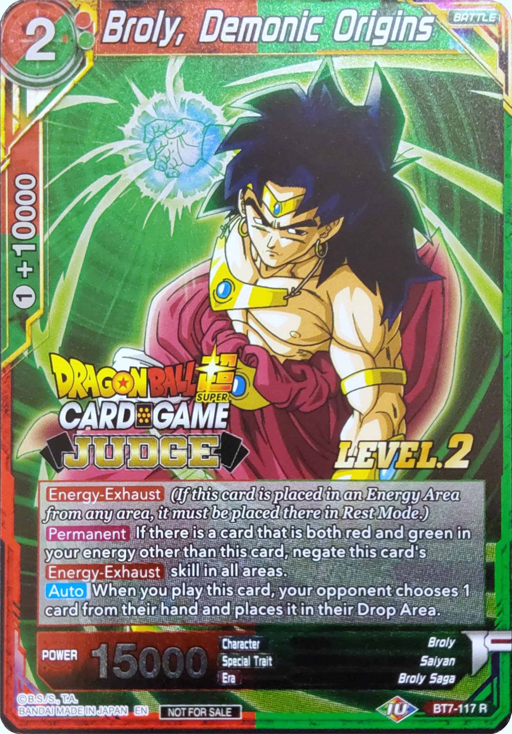 Broly, Demonic Origins (Level 2) (BT7-117) [Judge Promotion Cards] | Odin's Place