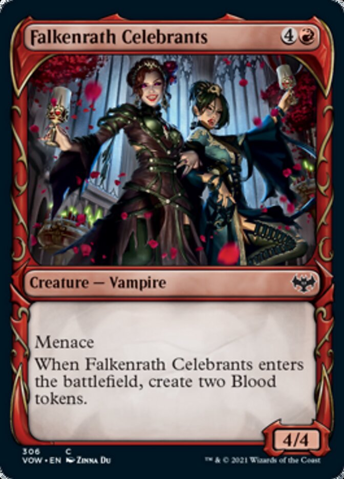 Falkenrath Celebrants (Showcase Fang Frame) [Innistrad: Crimson Vow] | Odin's Place