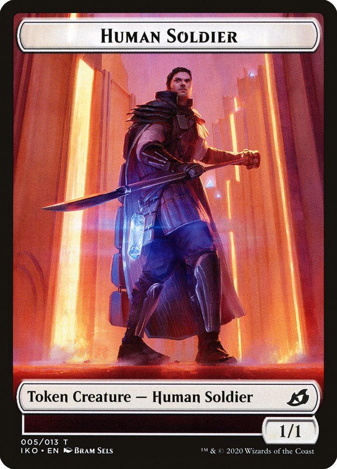 Human Soldier Token (005/013) [Ikoria: Lair of Behemoths Tokens] | Odin's Place