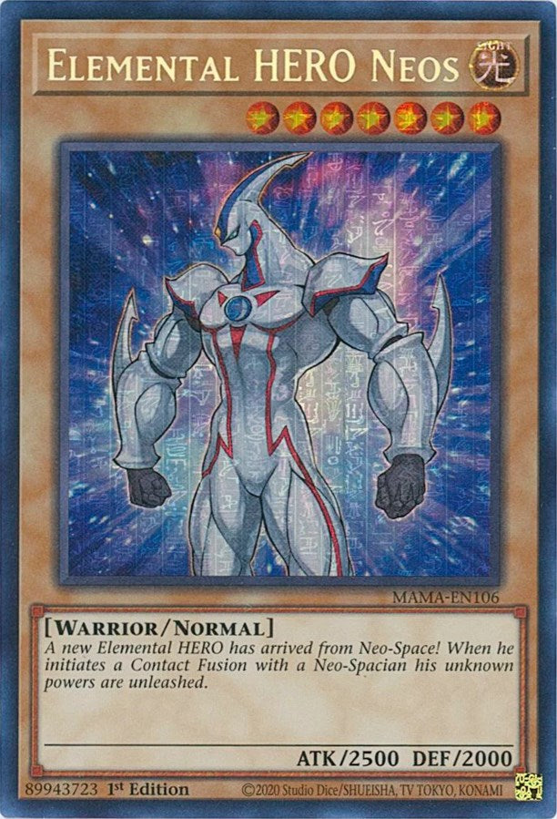 Elemental HERO Neos [MAMA-EN106] Secret Pharaoh's Rare | Odin's Place