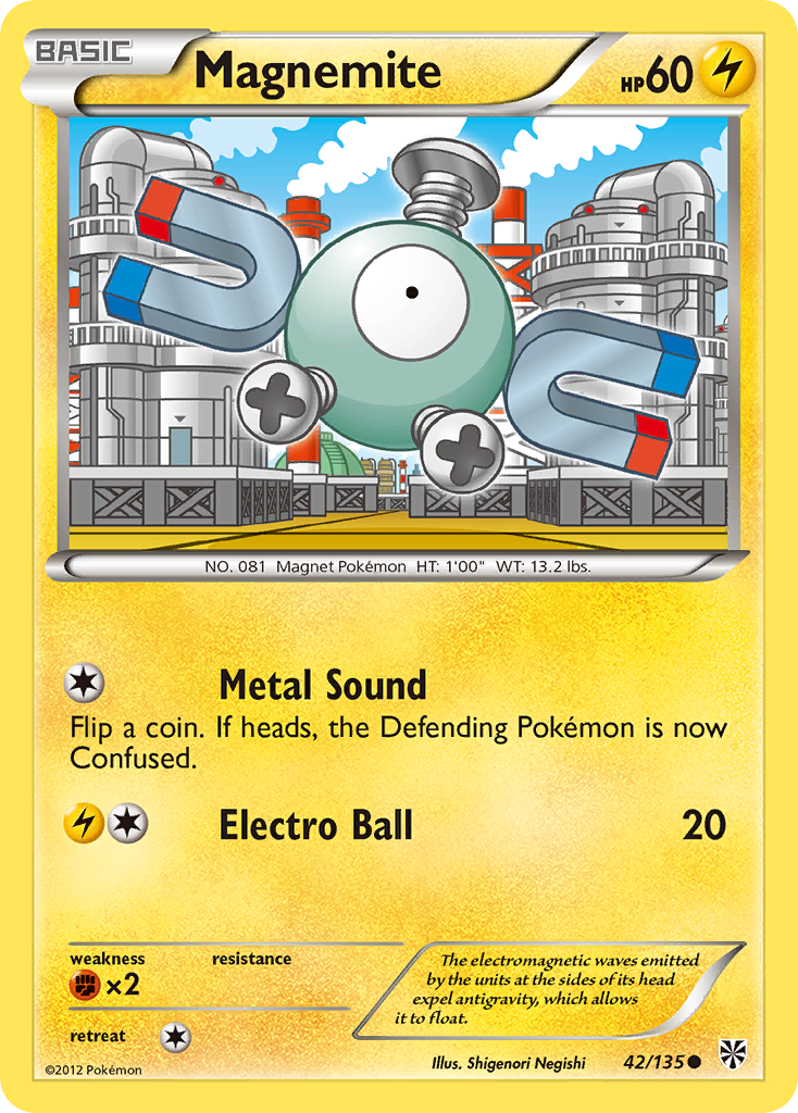 Magnemite (42/135) [Black & White: Plasma Storm] | Odin's Place