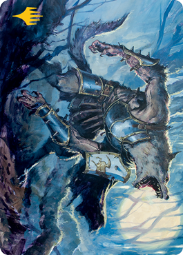 Moonrage Brute Art Card (Gold-Stamped Signature) [Innistrad: Midnight Hunt Art Series] | Odin's Place