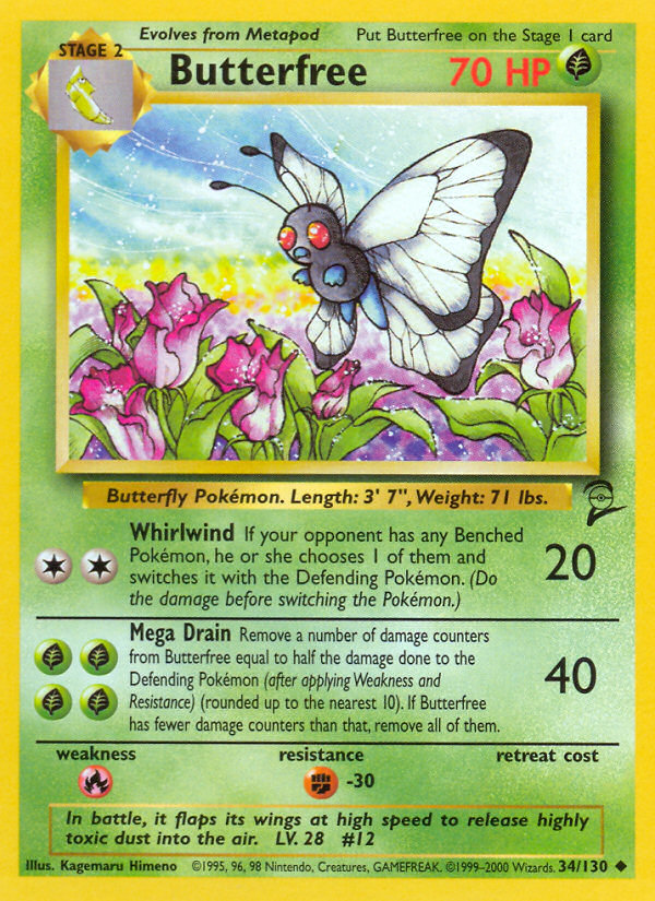 Butterfree (34/130) [Base Set 2] | Odin's Place