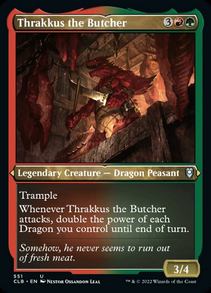 Thrakkus the Butcher (Foil Etched) [Commander Legends: Battle for Baldur's Gate] | Odin's Place