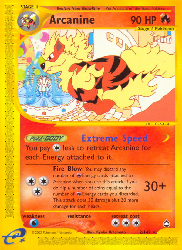 Arcanine (2/147) [Aquapolis] | Odin's Place