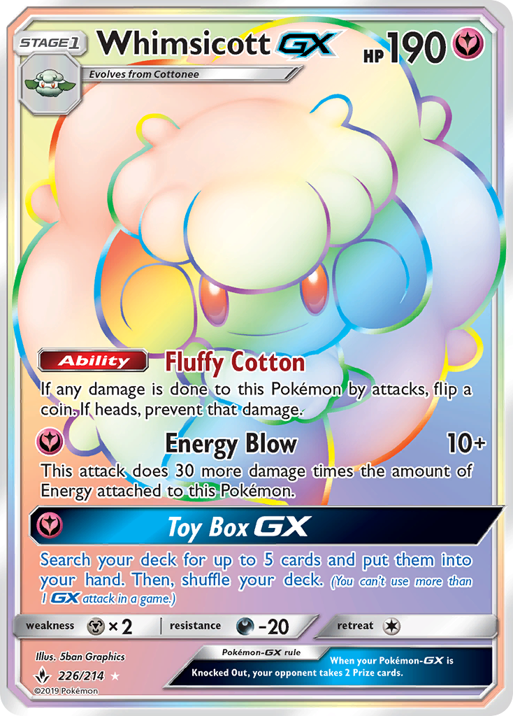 Whimsicott GX (226/214) [Sun & Moon: Unbroken Bonds] | Odin's Place