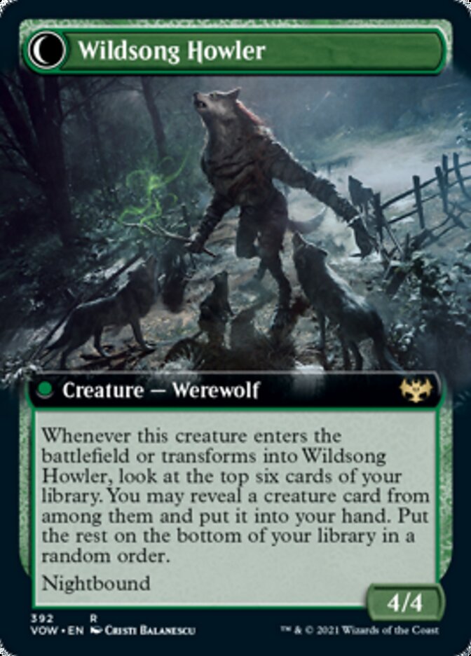 Howlpack Piper // Wildsong Howler (Extended Art) [Innistrad: Crimson Vow] | Odin's Place