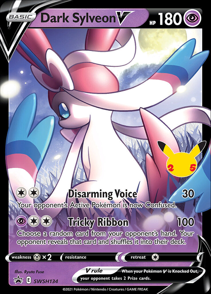 Dark Sylveon V (SWSH134) (Celebrations) [Sword & Shield: Black Star Promos] | Odin's Place