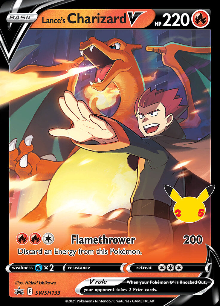 Lance's Charizard V (SWSH133) (Jumbo Card) [Sword & Shield: Black Star Promos] | Odin's Place