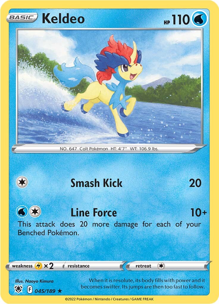 Keldeo (045/189) (Theme Deck Exclusive) [Sword & Shield: Astral Radiance] | Odin's Place
