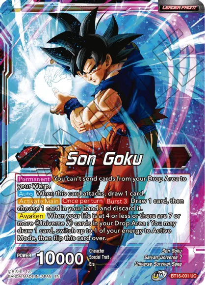 Son Goku // Son Goku, Supreme Warrior (BT16-001) [Realm of the Gods] | Odin's Place
