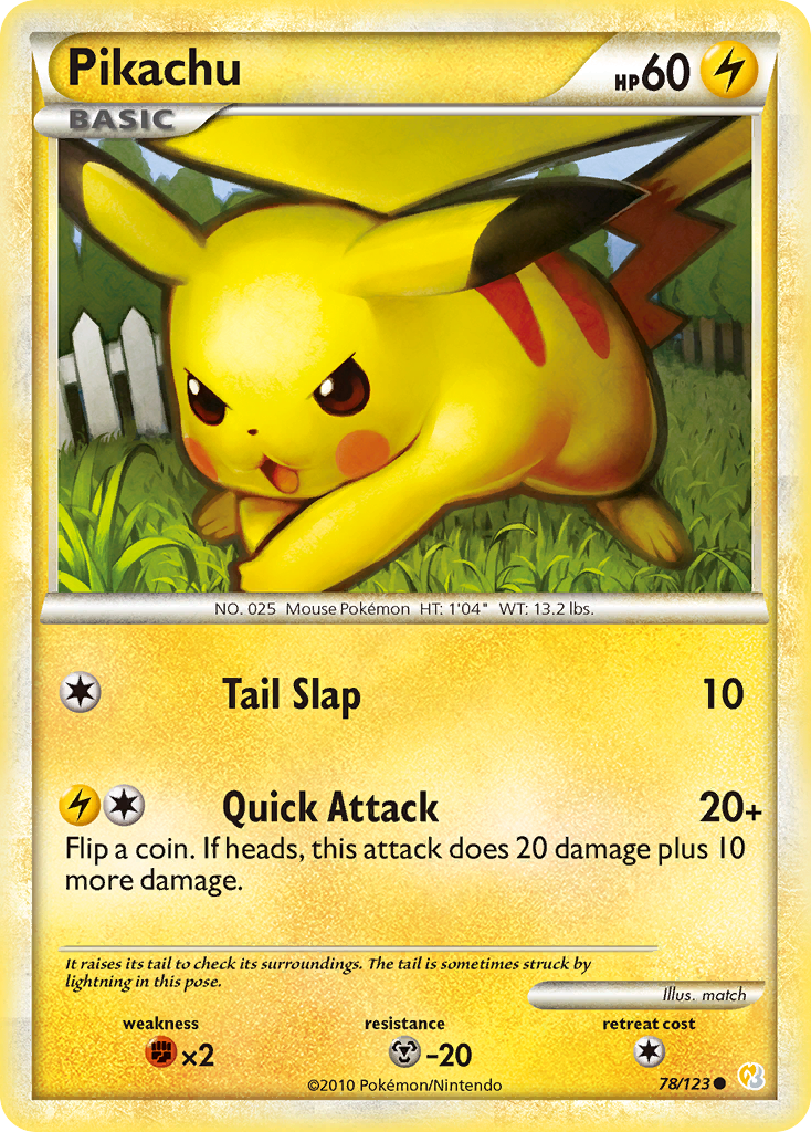 Pikachu (78/123) [HeartGold & SoulSilver: Base Set] | Odin's Place
