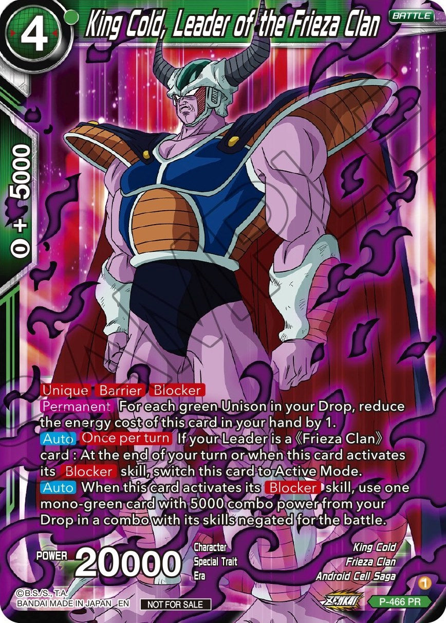 King Cold, Leader of the Frieza Clan (Z03 Dash Pack) (P-466) [Promotion Cards] | Odin's Place