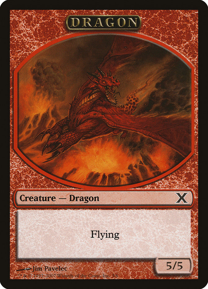 Dragon Token (3) [Tenth Edition Tokens] | Odin's Place